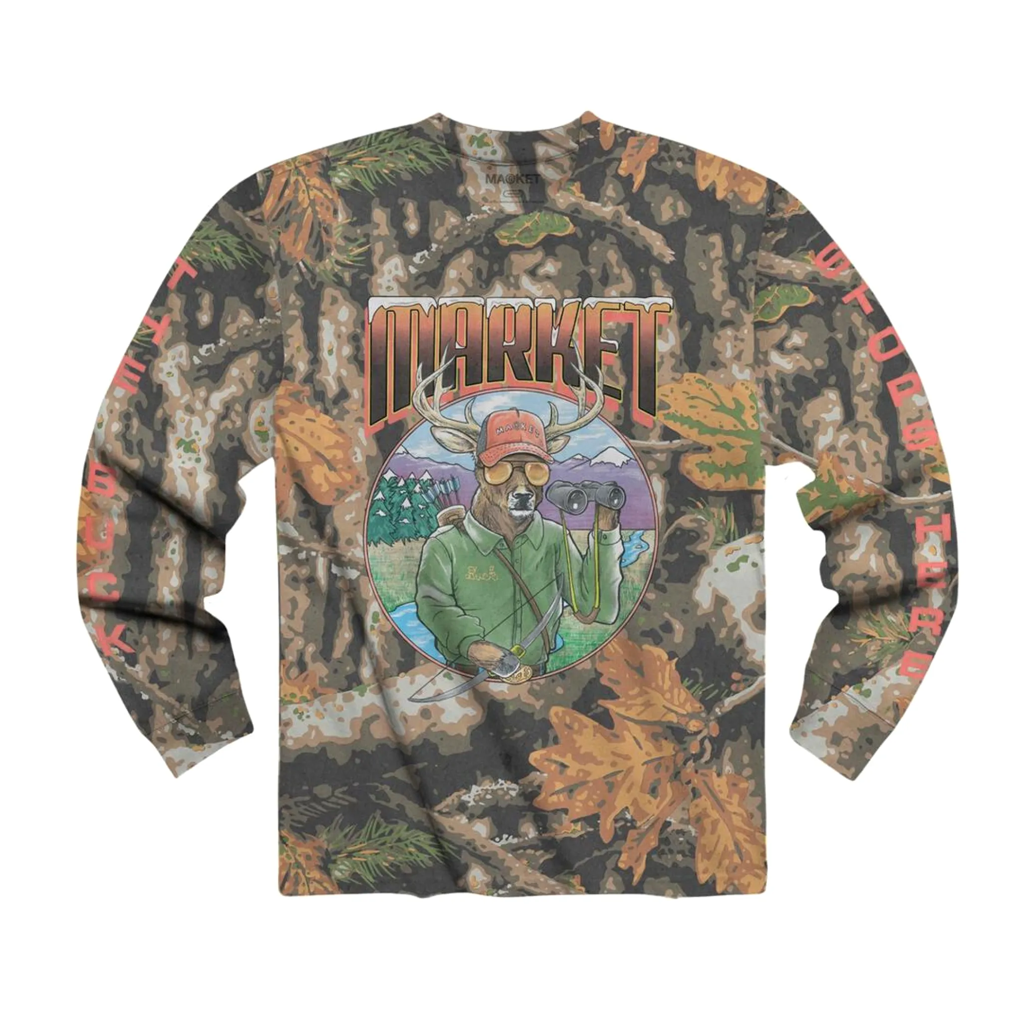 Market Big Buck Hunter Camo Longsleeve T-shirt