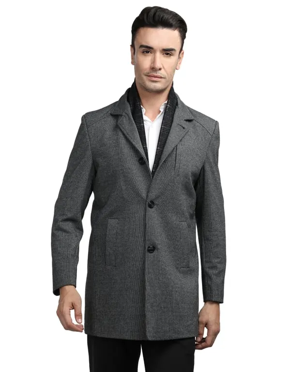 Men Coat Steel Color