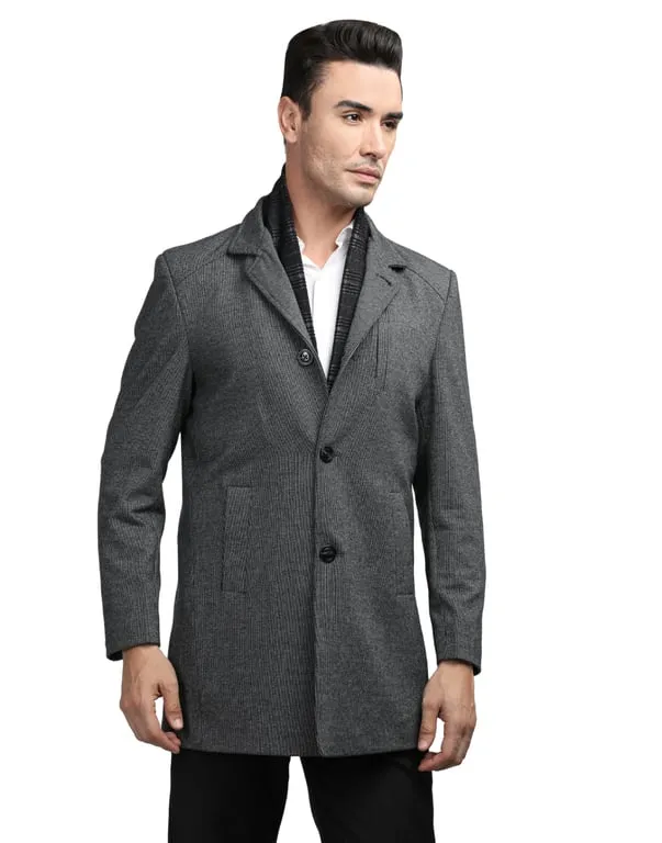 Men Coat Steel Color