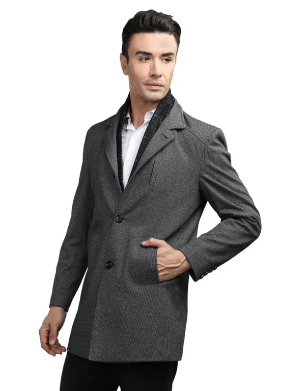 Men Coat Steel Color