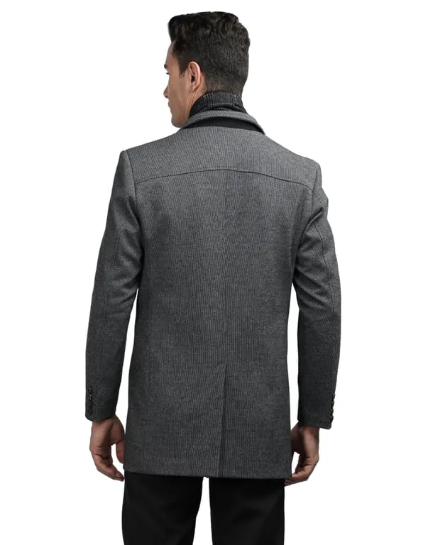 Men Coat Steel Color