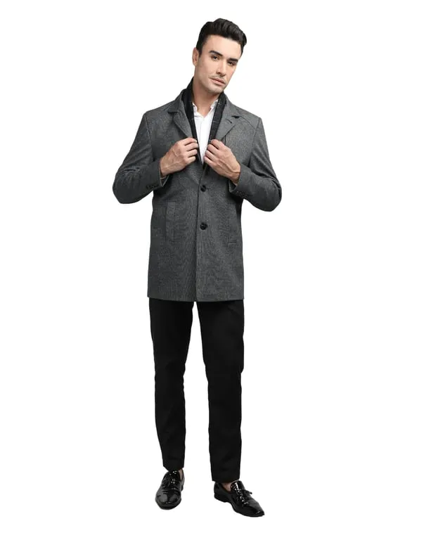 Men Coat Steel Color