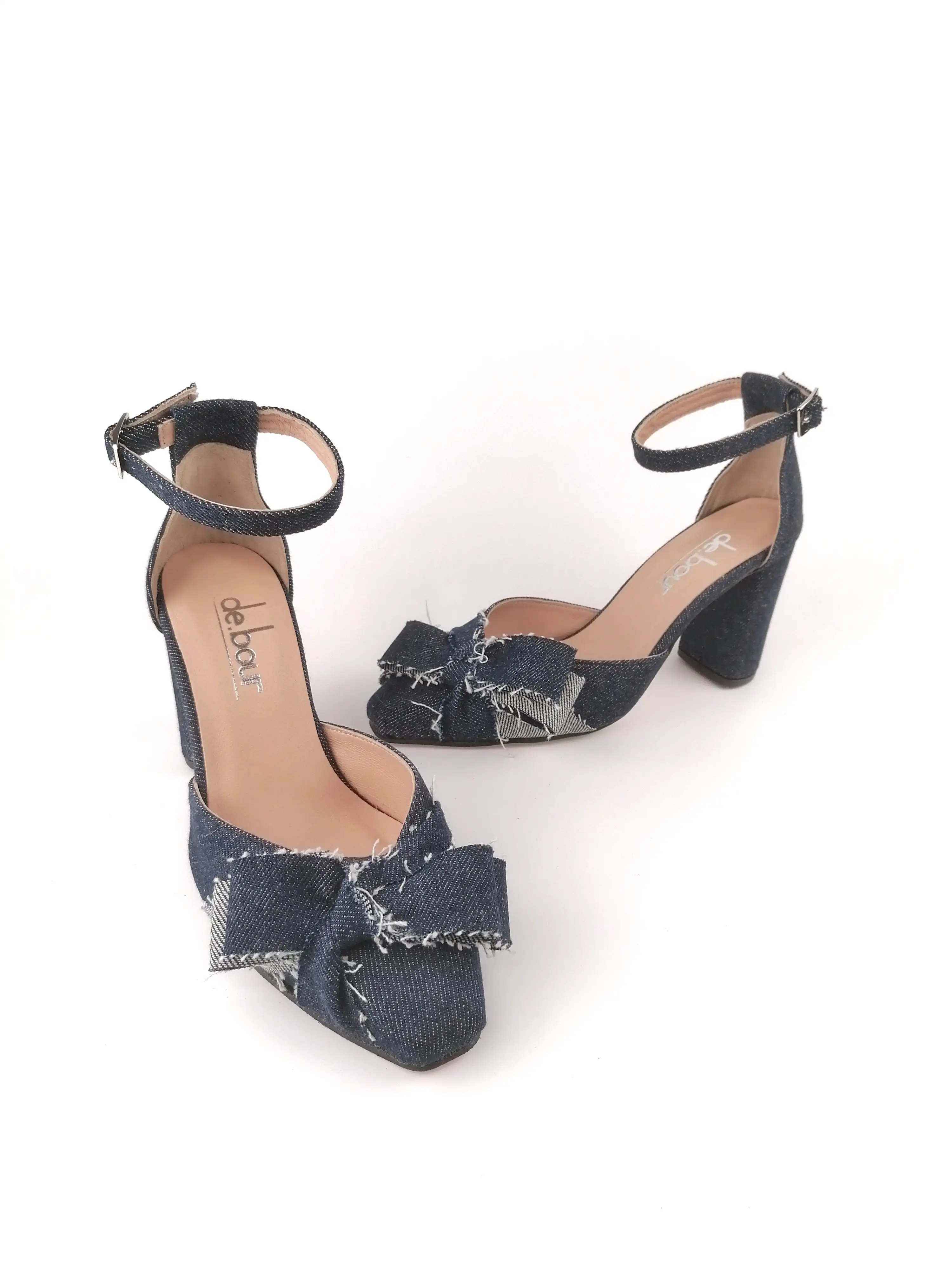 MOLLY DARK WASHED DENIM HEELS (8,5cm)