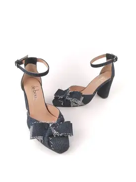 MOLLY DARK WASHED DENIM HEELS (8,5cm)