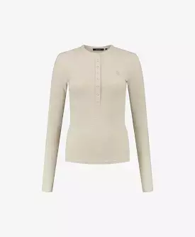 Moonstruck Beige Denise Button Longsleeve