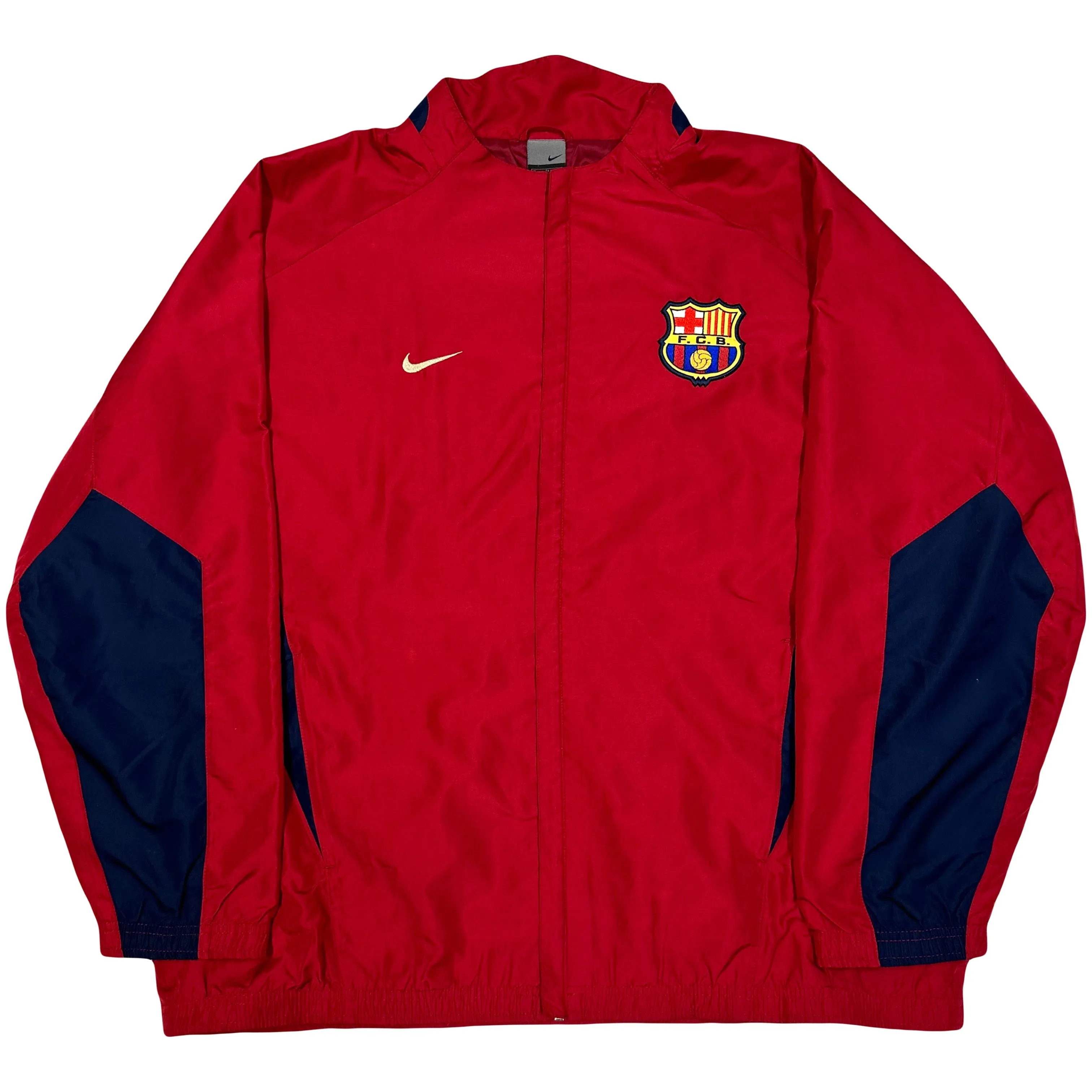 Nike Barcelona 2002/03 Tracksuit Top In Red ( XL )