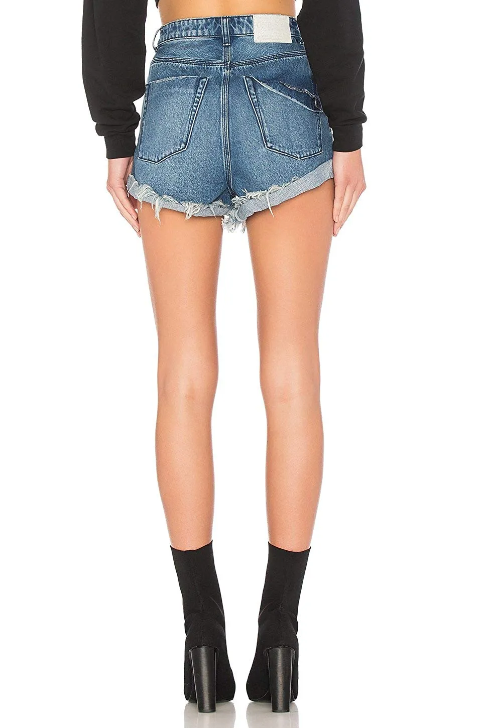 One Teaspoon Pacifica Mid Waist Bandits Jean Shorts