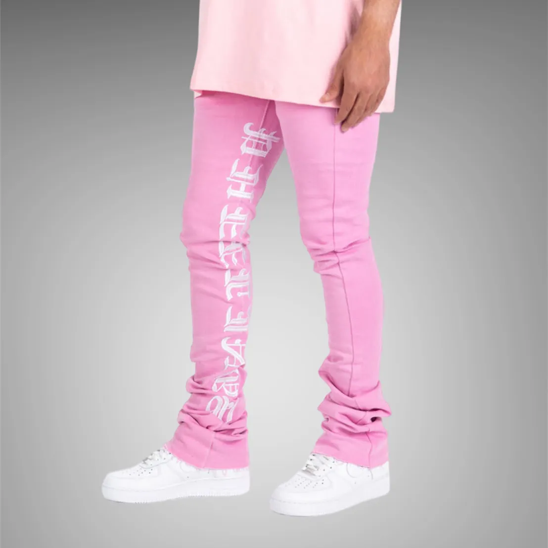 Pheelings Against All Odds Flare Stack Denim PH-SS23-54 Pink White