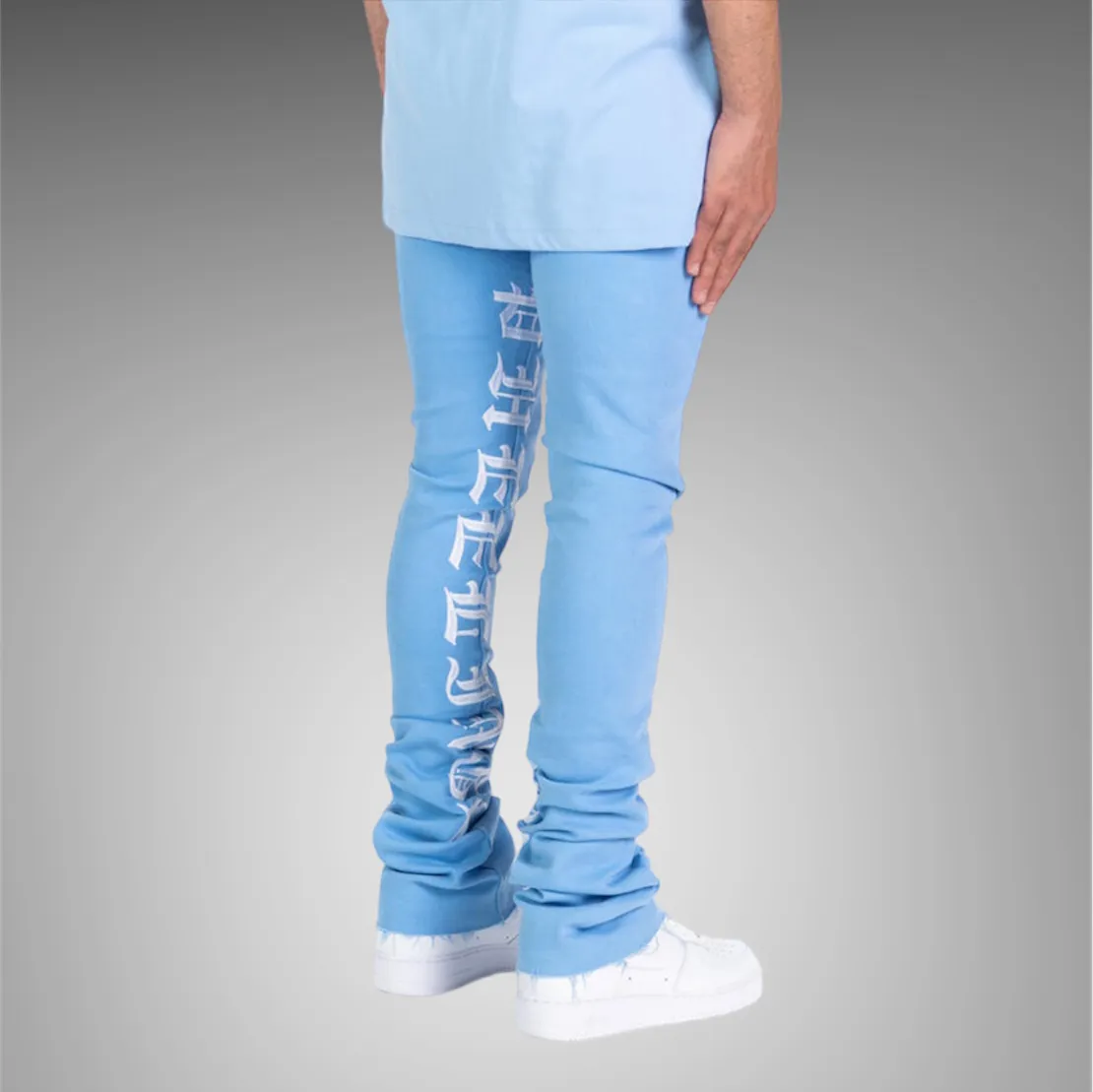 Pheelings Against All Odds Flare Stack Denim PH-SS23-56 Cyan Blue White