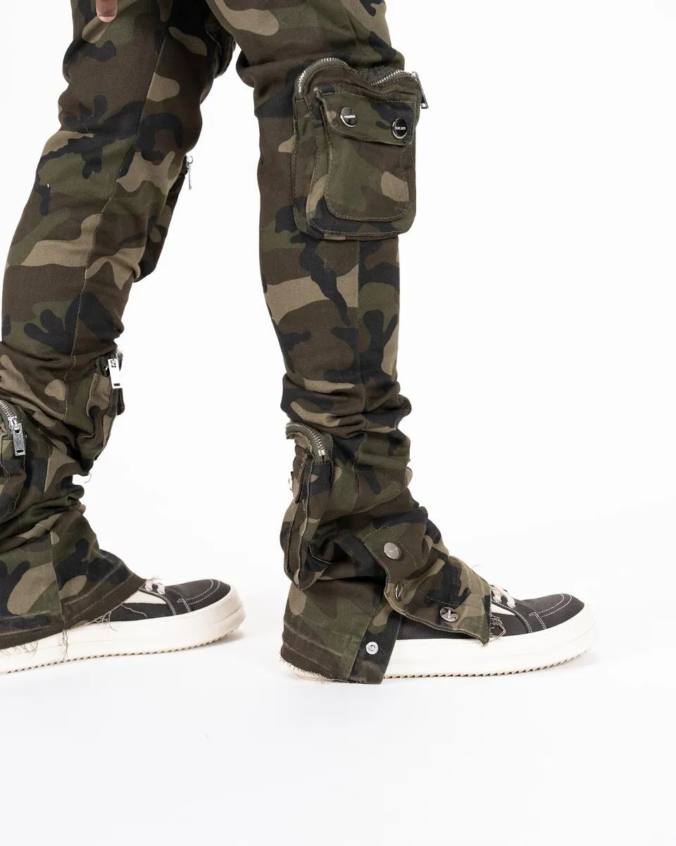 PHEELINGS JOURNEY TO GREATNESS CARGO FLARE STACK DENIM (PH-FW23-14) CAMO