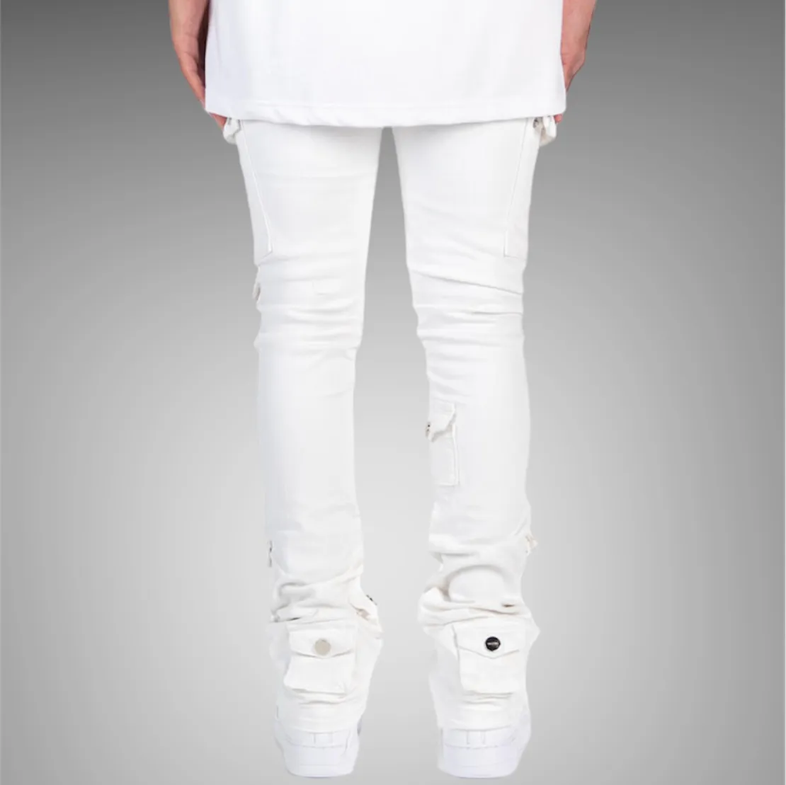 Pheelings My Pleasure Cargo Flare Stack Denim PH-SS23-59 Pure White