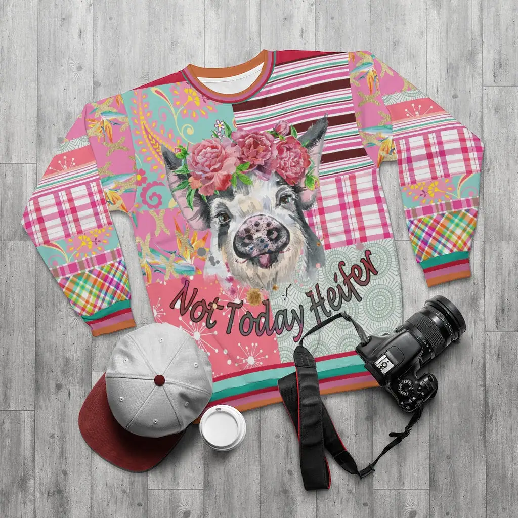 Pink Calypso Patchwork Unisex Sweatshirt