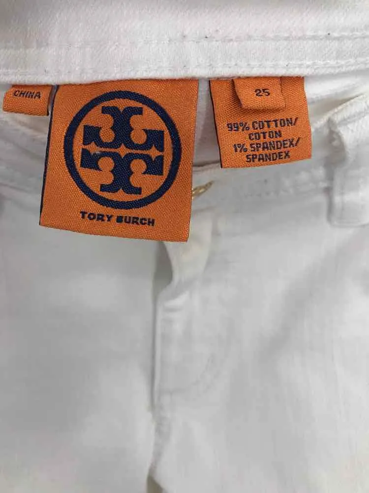 Pre-Owned Tory Burch White Size 25 Jeans