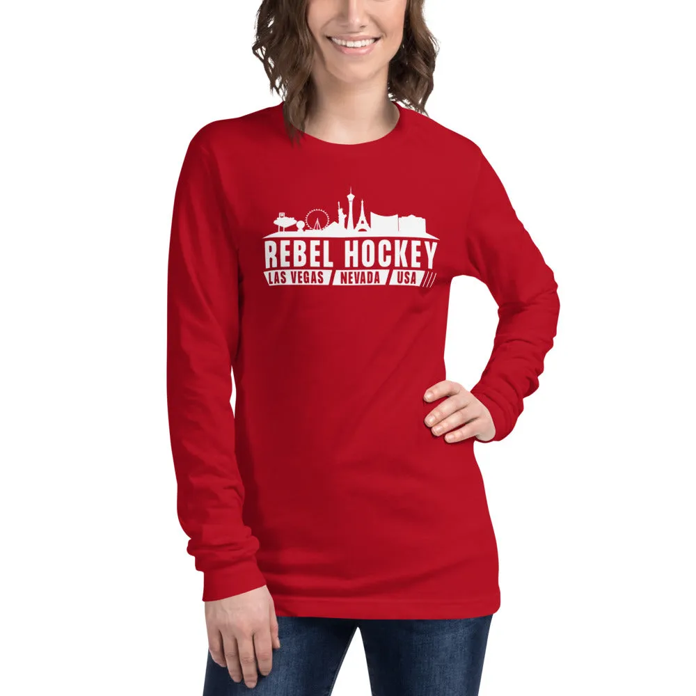 Rebel Hockey x Las Vegas Skyline Unisex Long Sleeve Tee