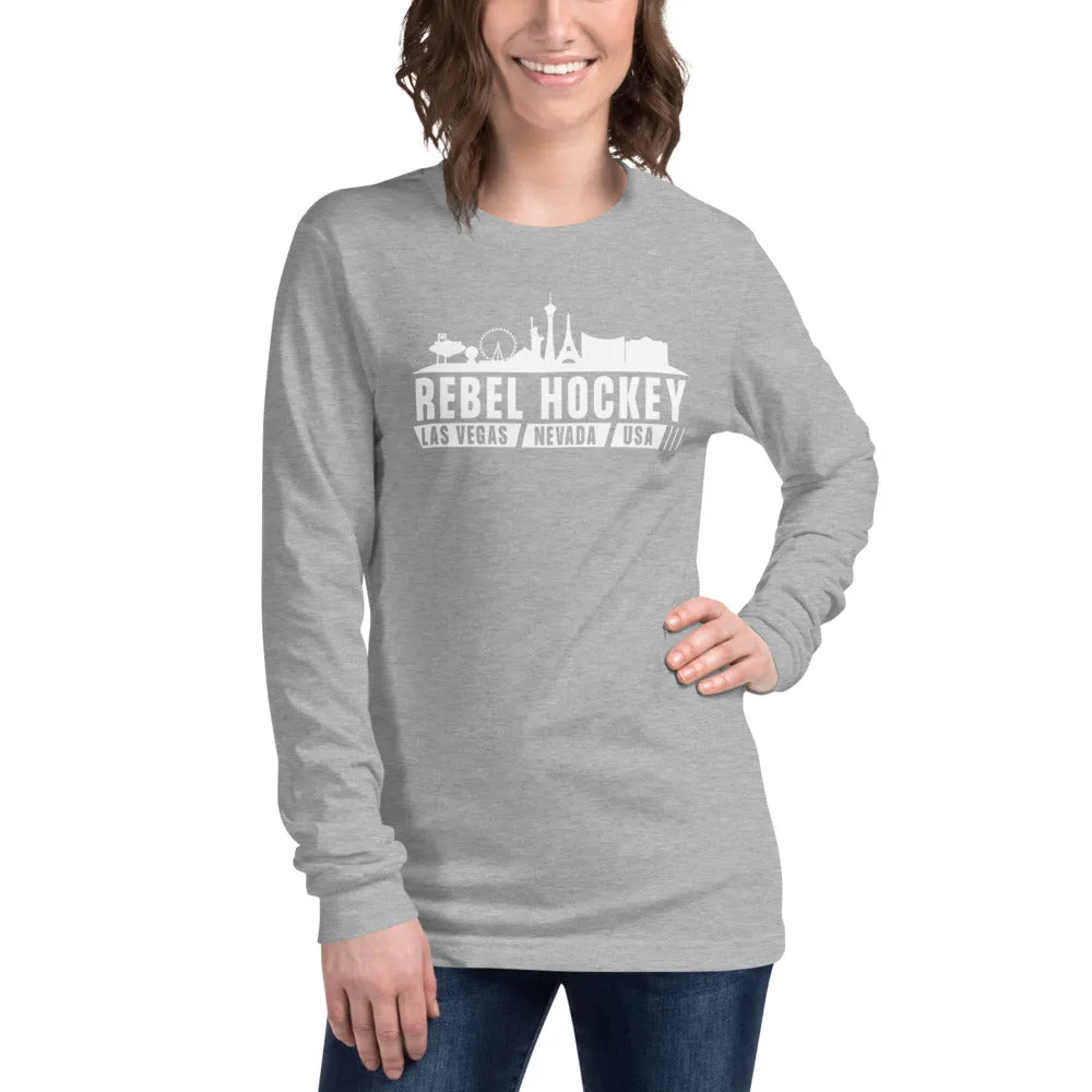 Rebel Hockey x Las Vegas Skyline Unisex Long Sleeve Tee