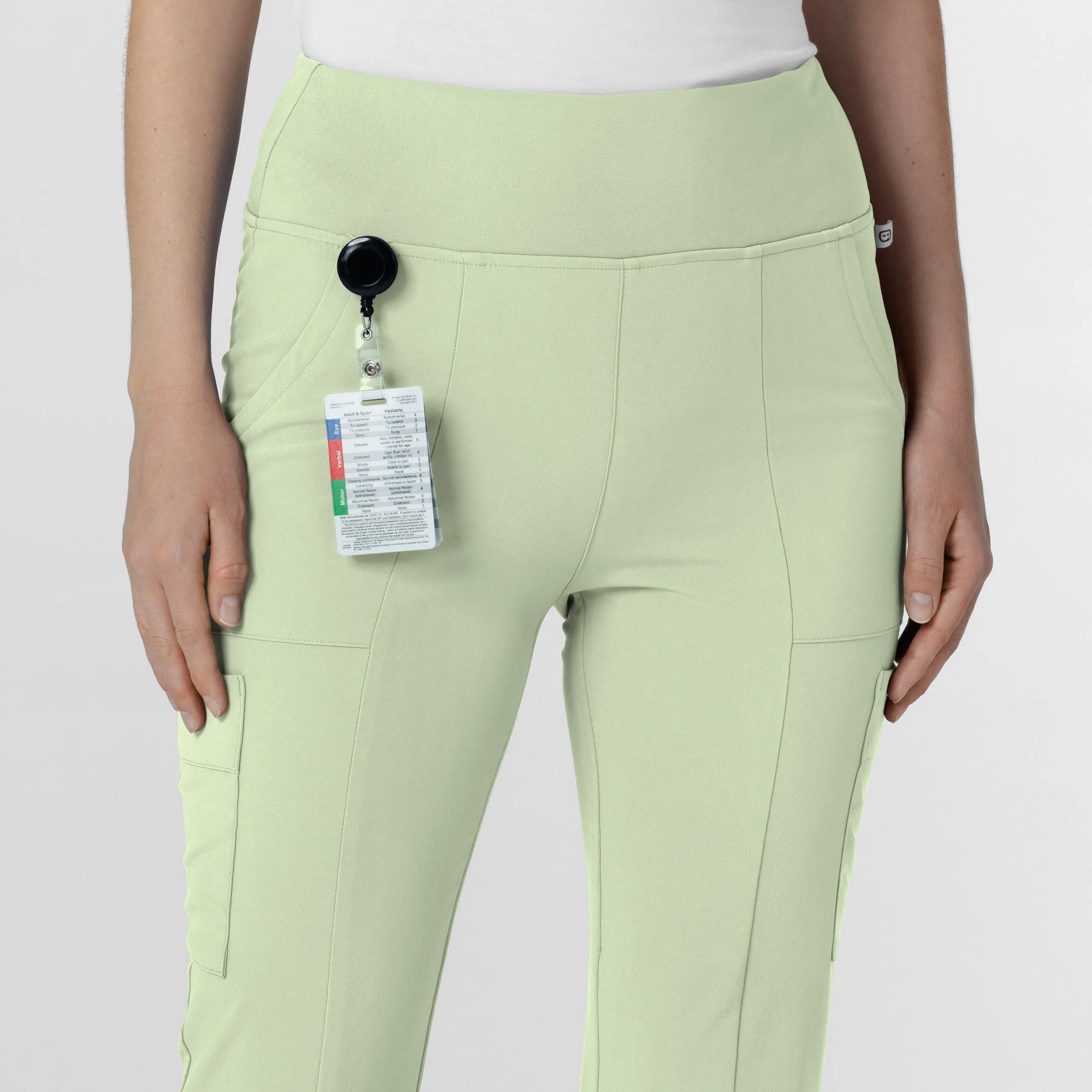 RENEW Women's Cargo Flare Scrub Pant - Fresh Mint