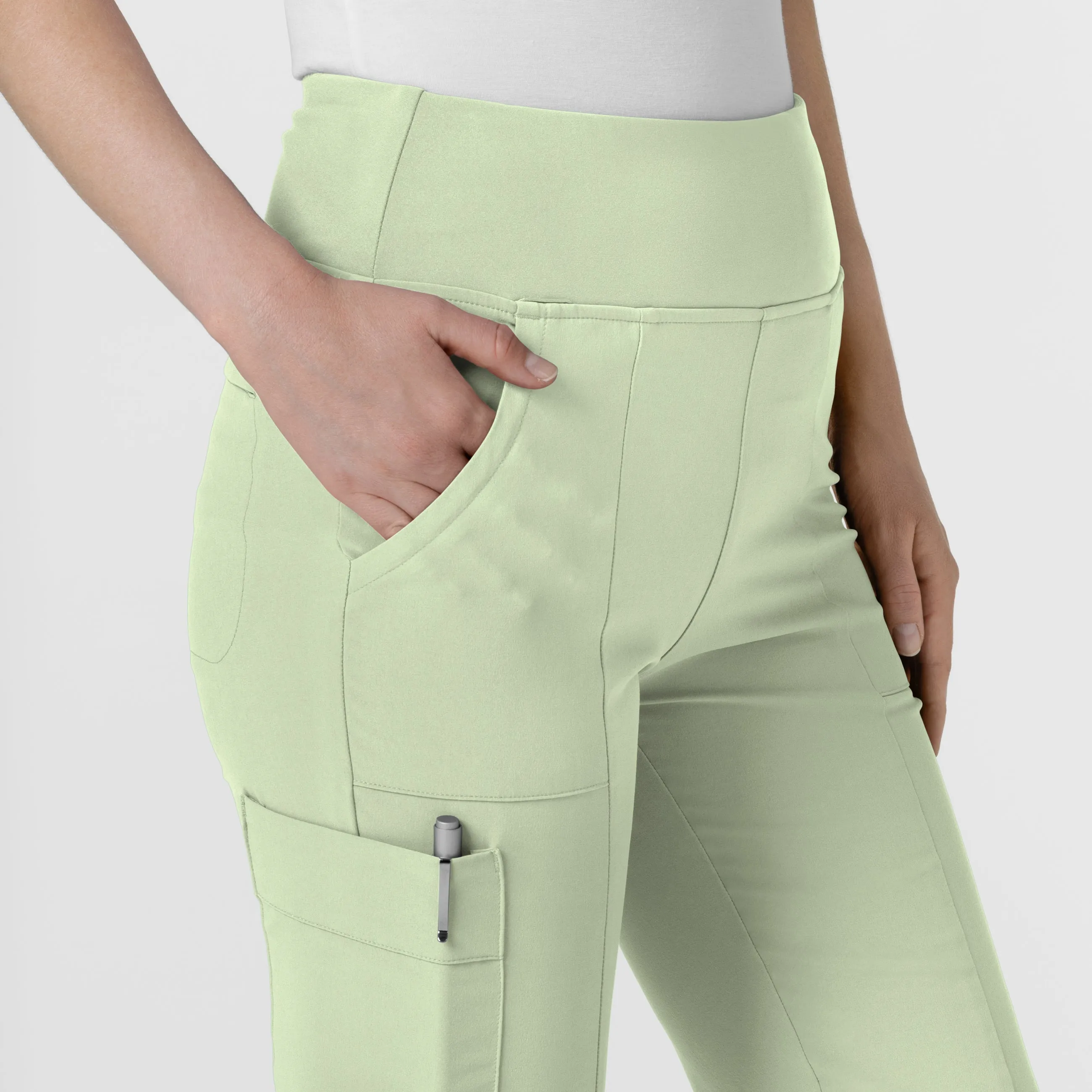 RENEW Women's Cargo Flare Scrub Pant - Fresh Mint