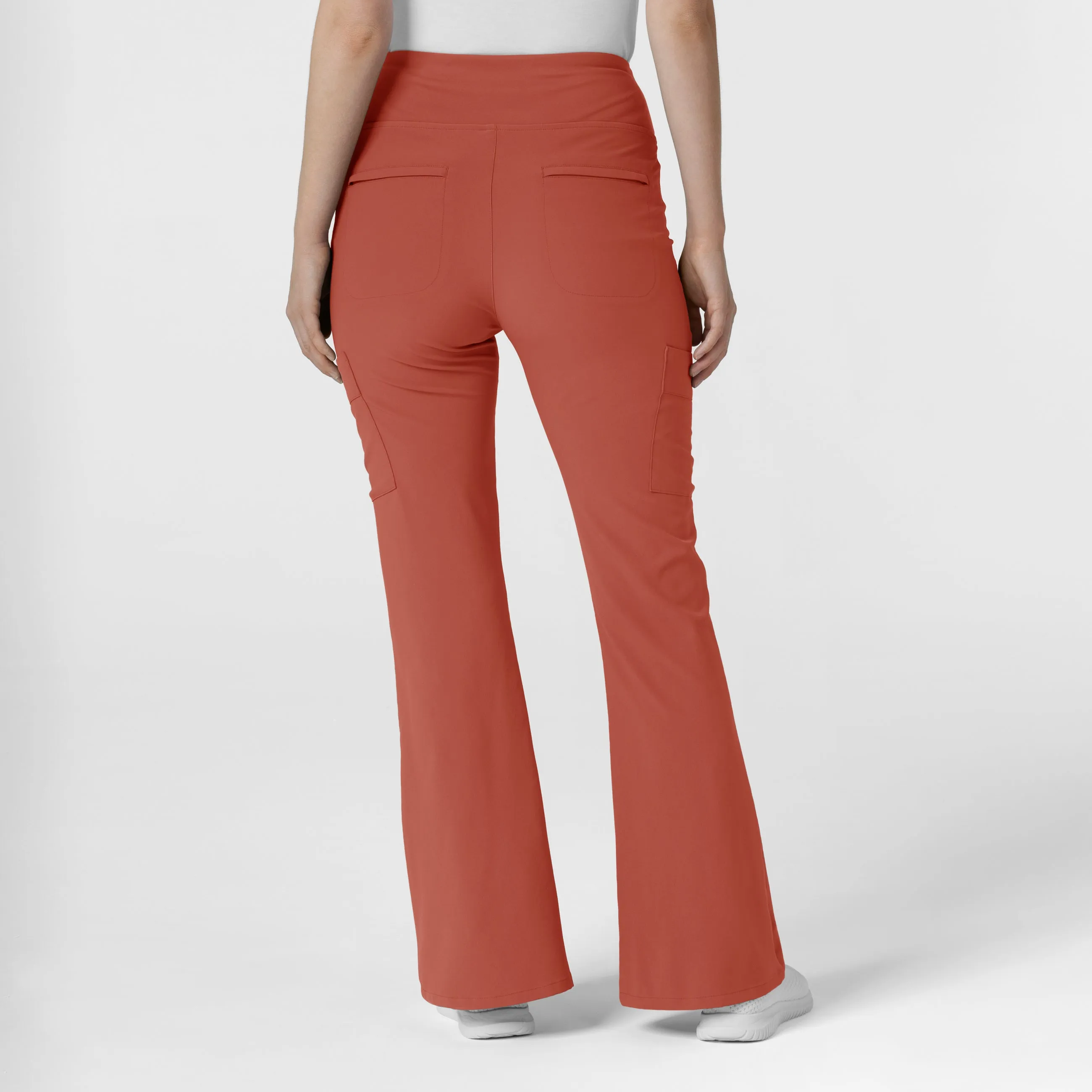 RENEW Women's Cargo Flare Scrub Pant - Mineral Red