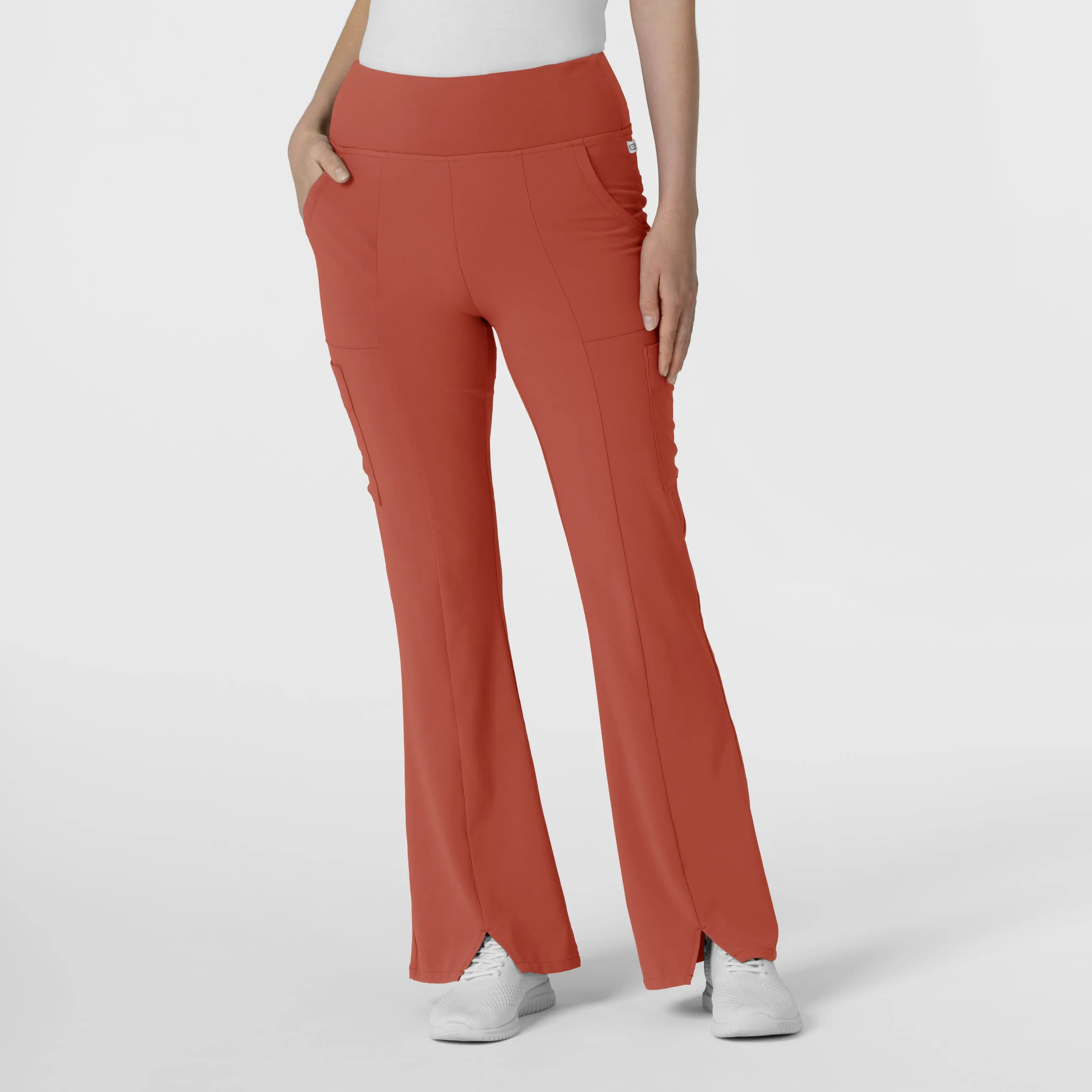 RENEW Women's Cargo Flare Scrub Pant - Mineral Red