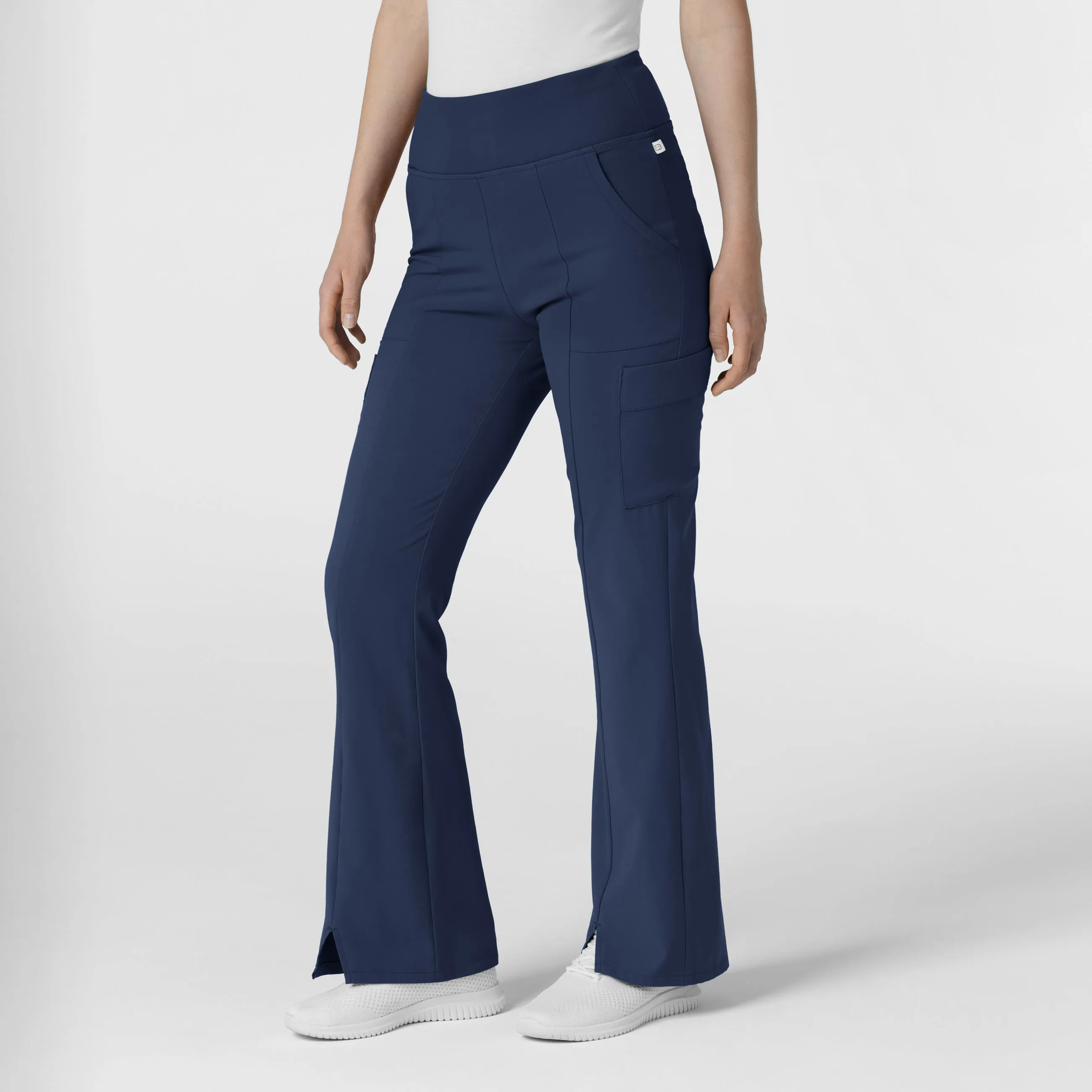 RENEW Women's Cargo Flare Scrub Pant - Navy