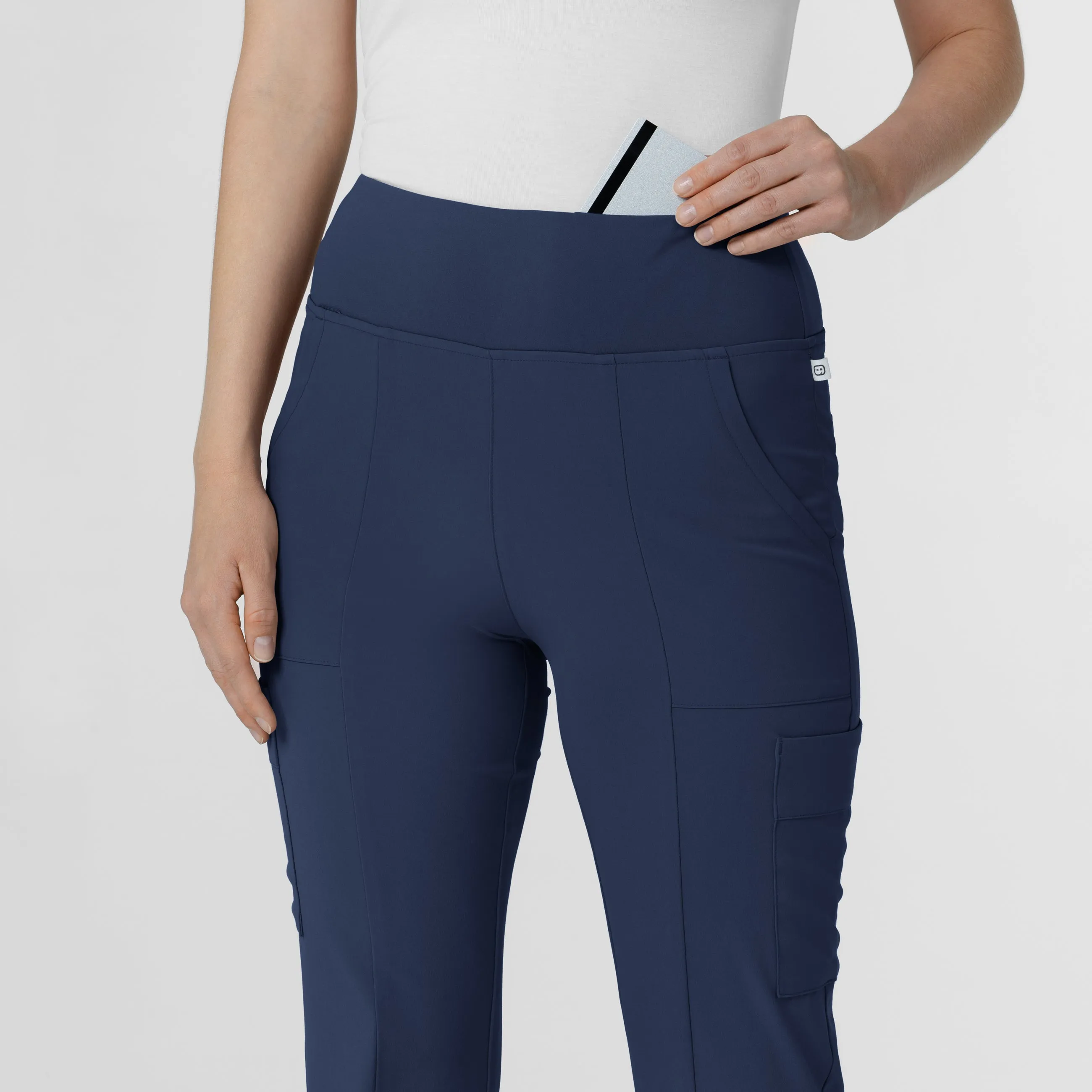 RENEW Women's Cargo Flare Scrub Pant - Navy