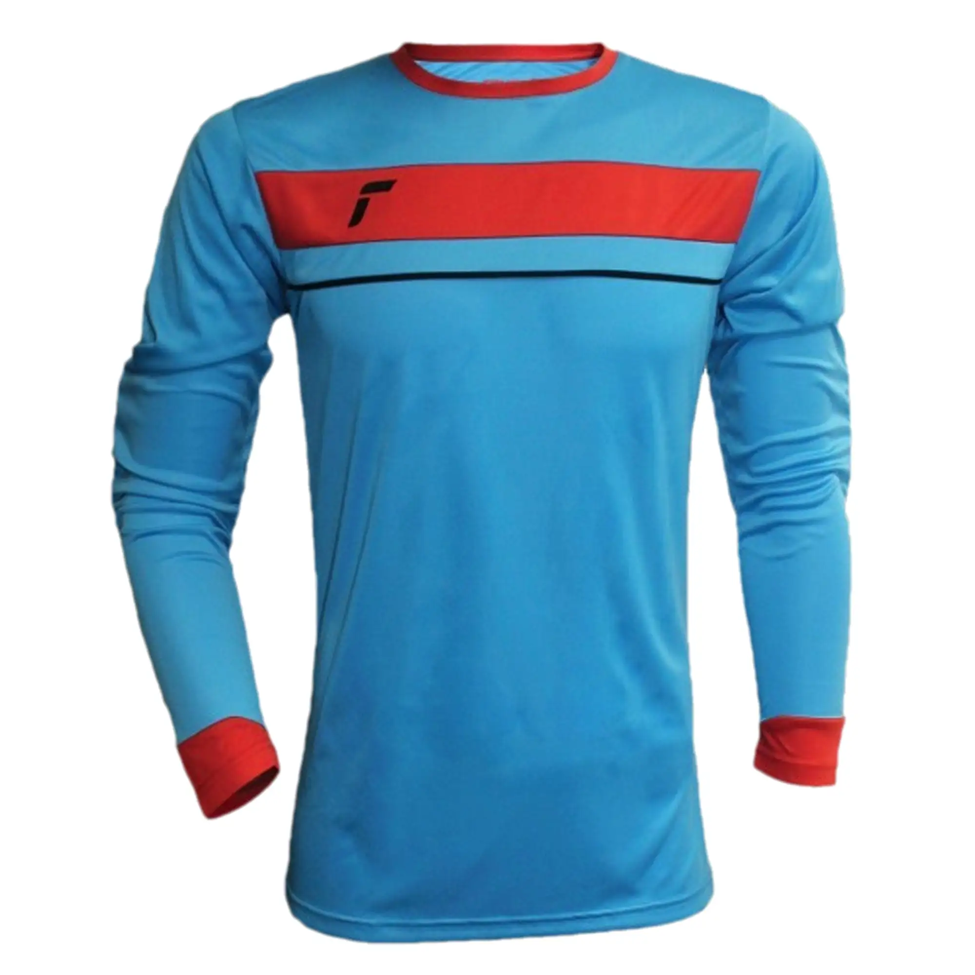 Reusch Kids Long Sleeve Padded GoalKeeper Jersey Aqua Blue/Red