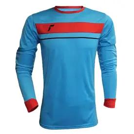 Reusch Kids Long Sleeve Padded GoalKeeper Jersey Aqua Blue/Red