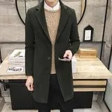 Single-breasted mid-length trench coat