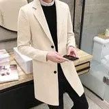 Single-breasted mid-length trench coat