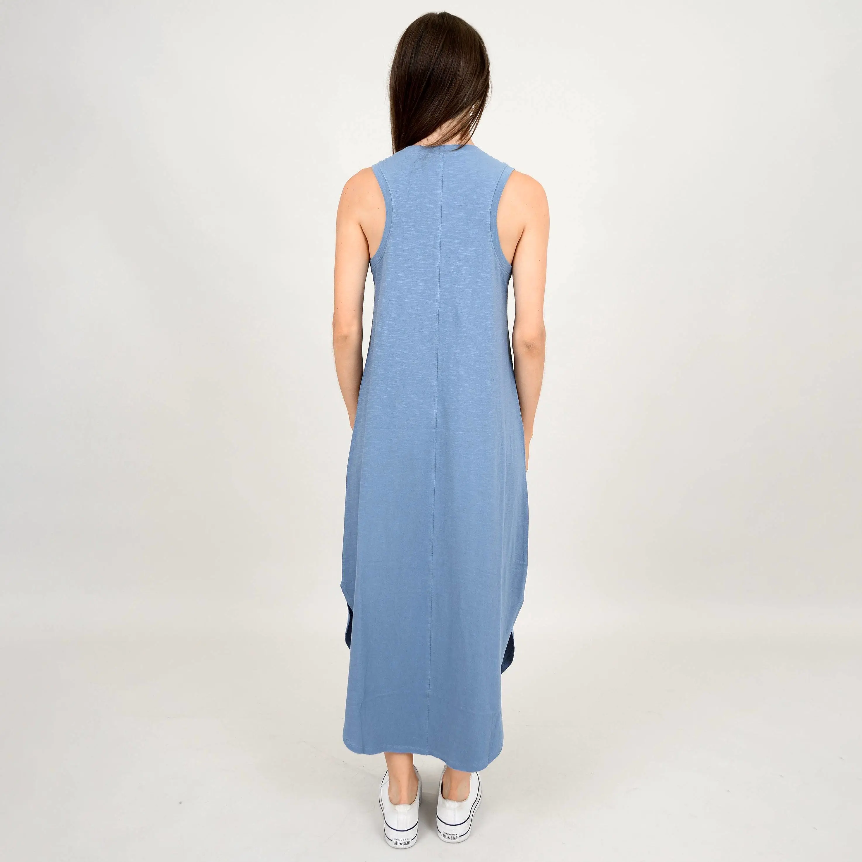 Sky Scoop Neck | Tank Dress