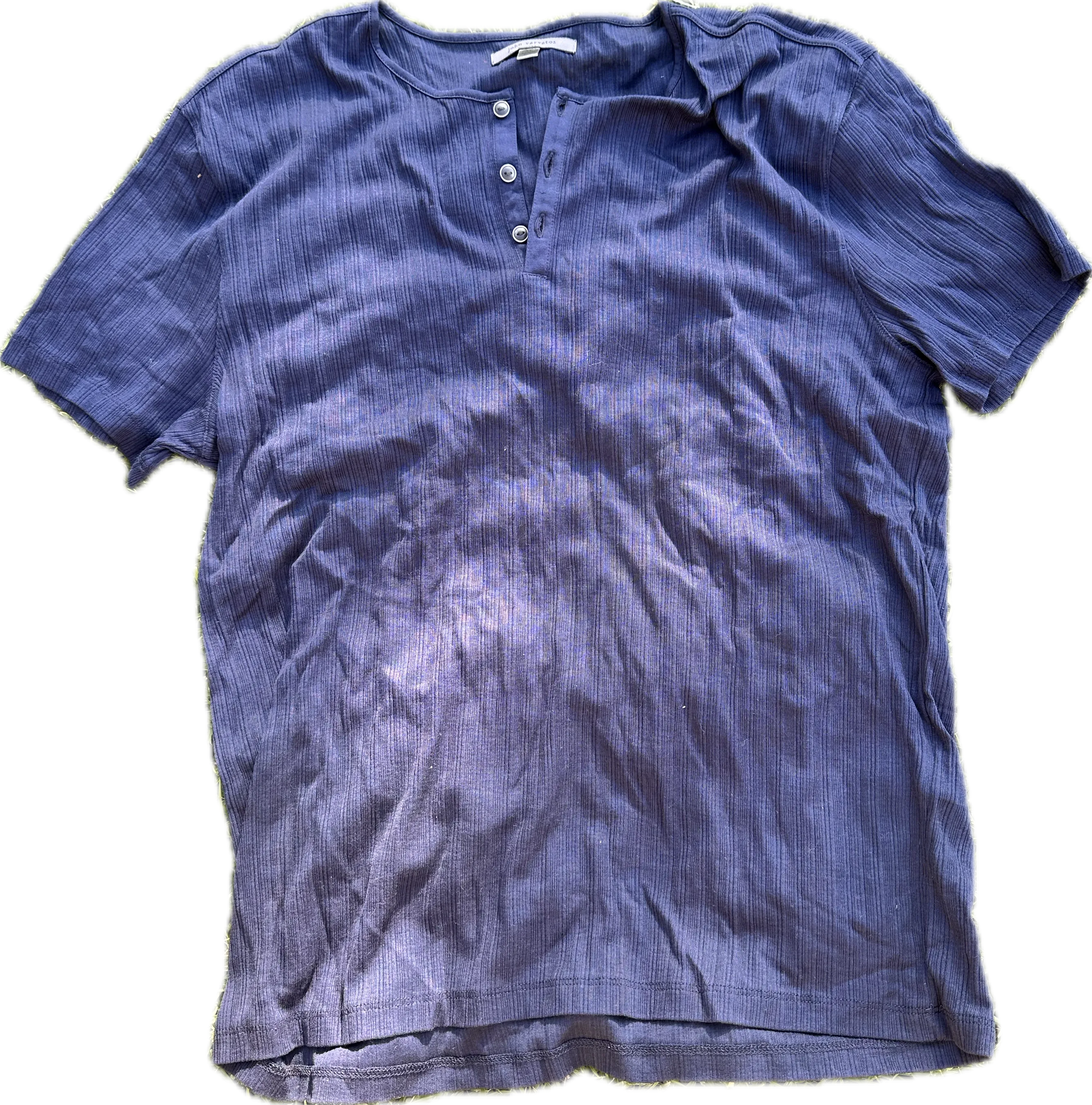 SONS OF ANARCHY: Clay's Blue Button Top Short Sleeved Shirt (XL)