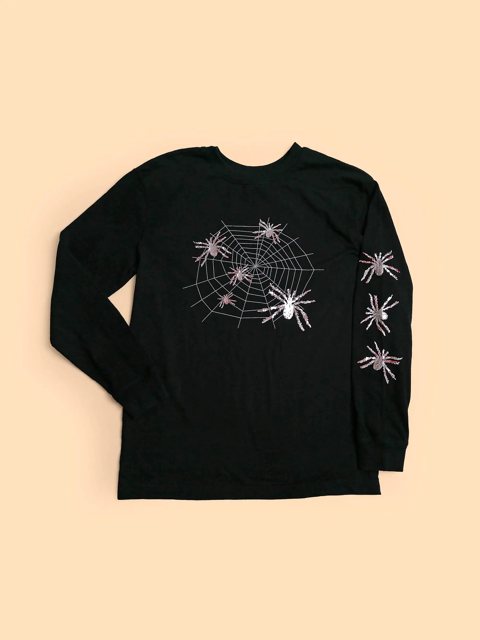 Sparkle Spiders Long Sleeve T-shirt ~ size M-L