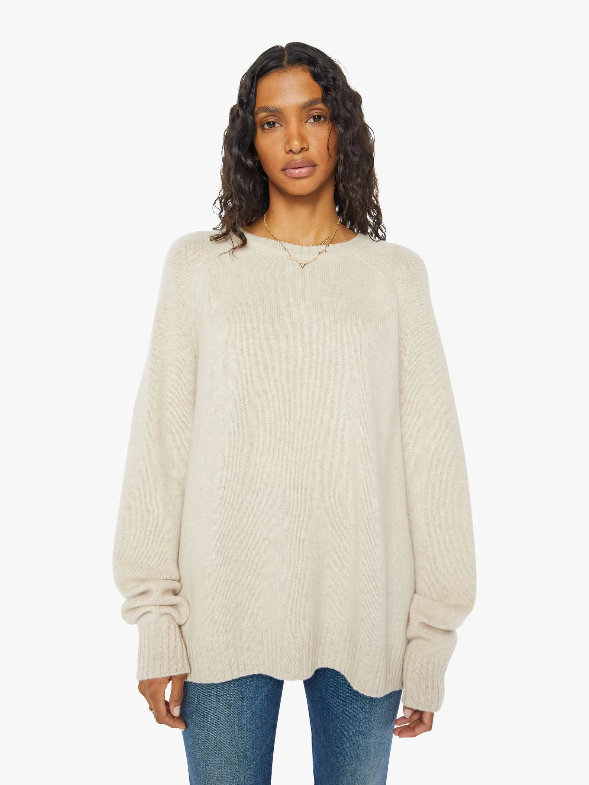 SPRWMN Classic Crew Sweater - Wheat