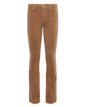 Stevie Velvet High Rise Straight Leg Denim (Dark Cappuccino)