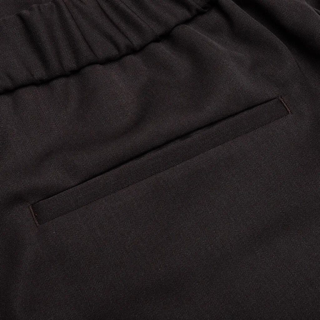 Straight Leg Gabardine Trouser D006 - Chocolate Brown