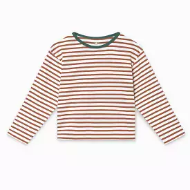 Striped Boxy Longsleeve I Caramel Cookie