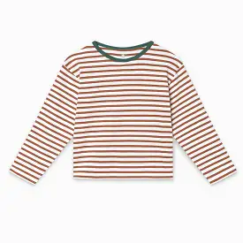 Striped Boxy Longsleeve I Caramel Cookie