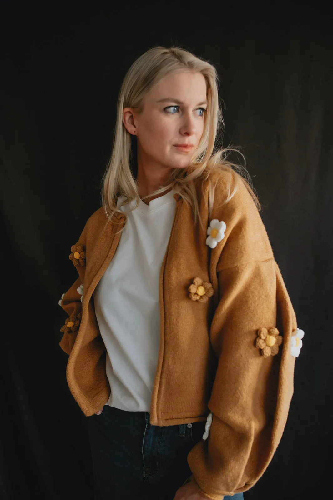 The Artemis Floral Sweater Jacket