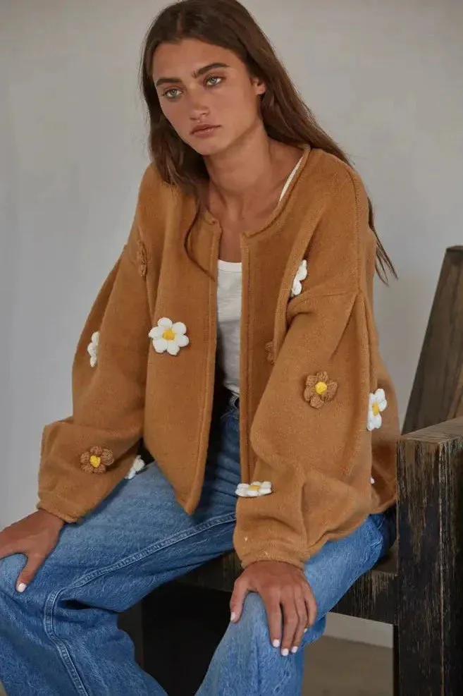 The Artemis Floral Sweater Jacket