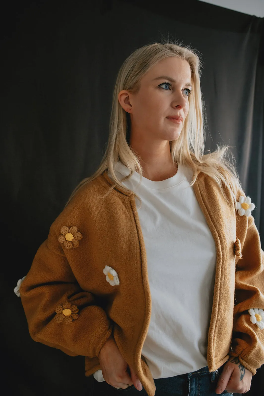 The Artemis Floral Sweater Jacket