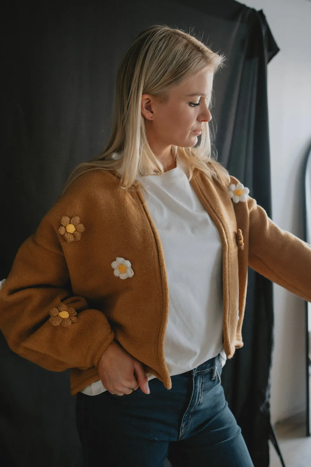 The Artemis Floral Sweater Jacket