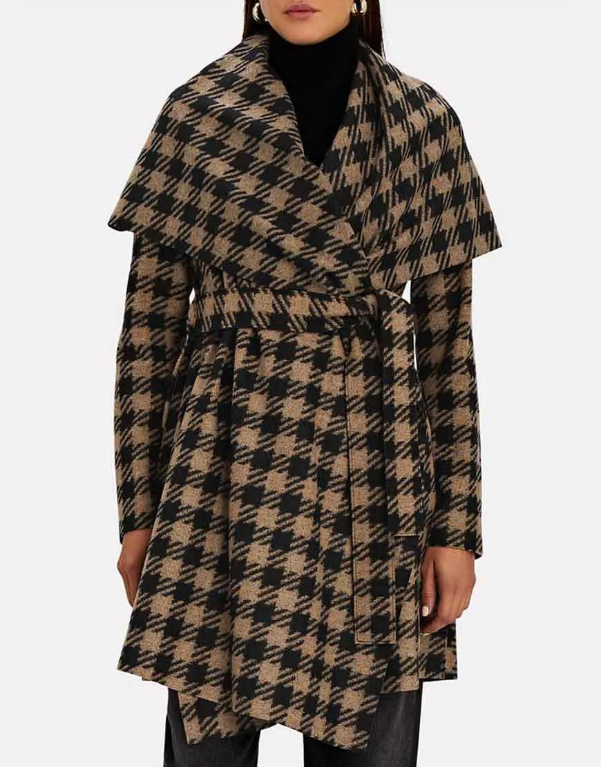 The Equalizer 2021 Liza Lapira Houndstooth Coat | Ujackets.com - 45%Off