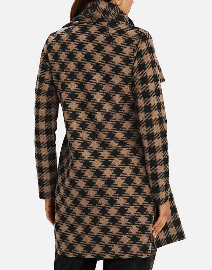 The Equalizer 2021 Liza Lapira Houndstooth Coat | Ujackets.com - 45%Off