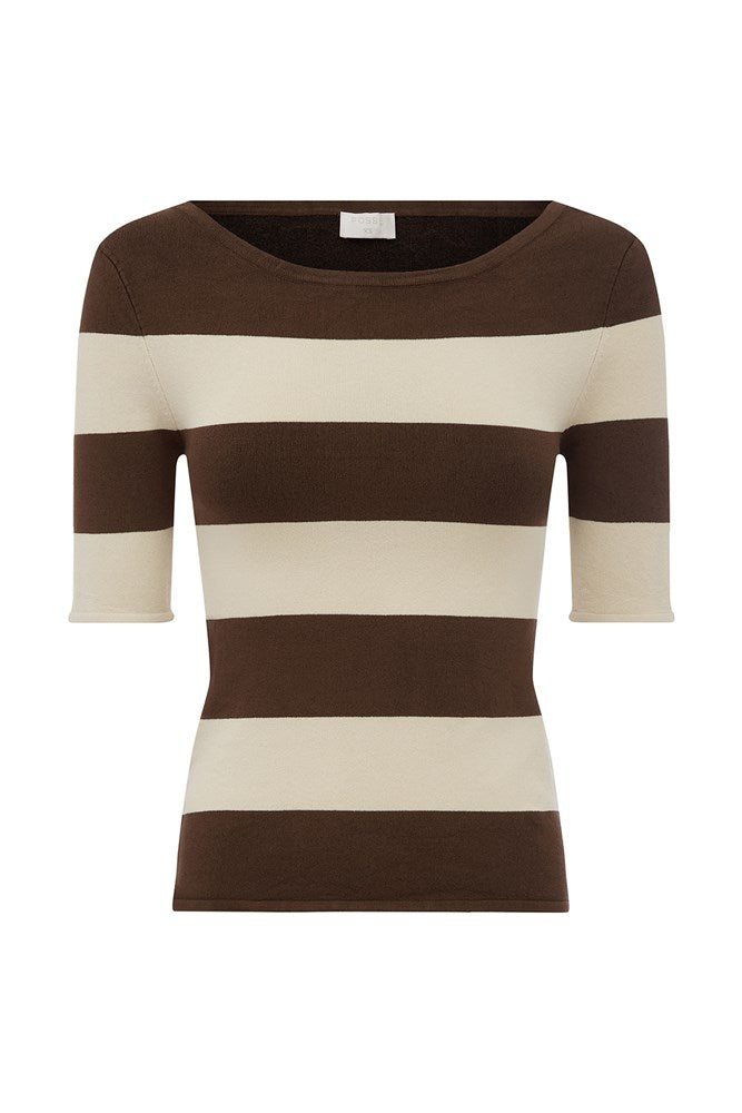 THEO TOP - CHOCOLATE STRIPE