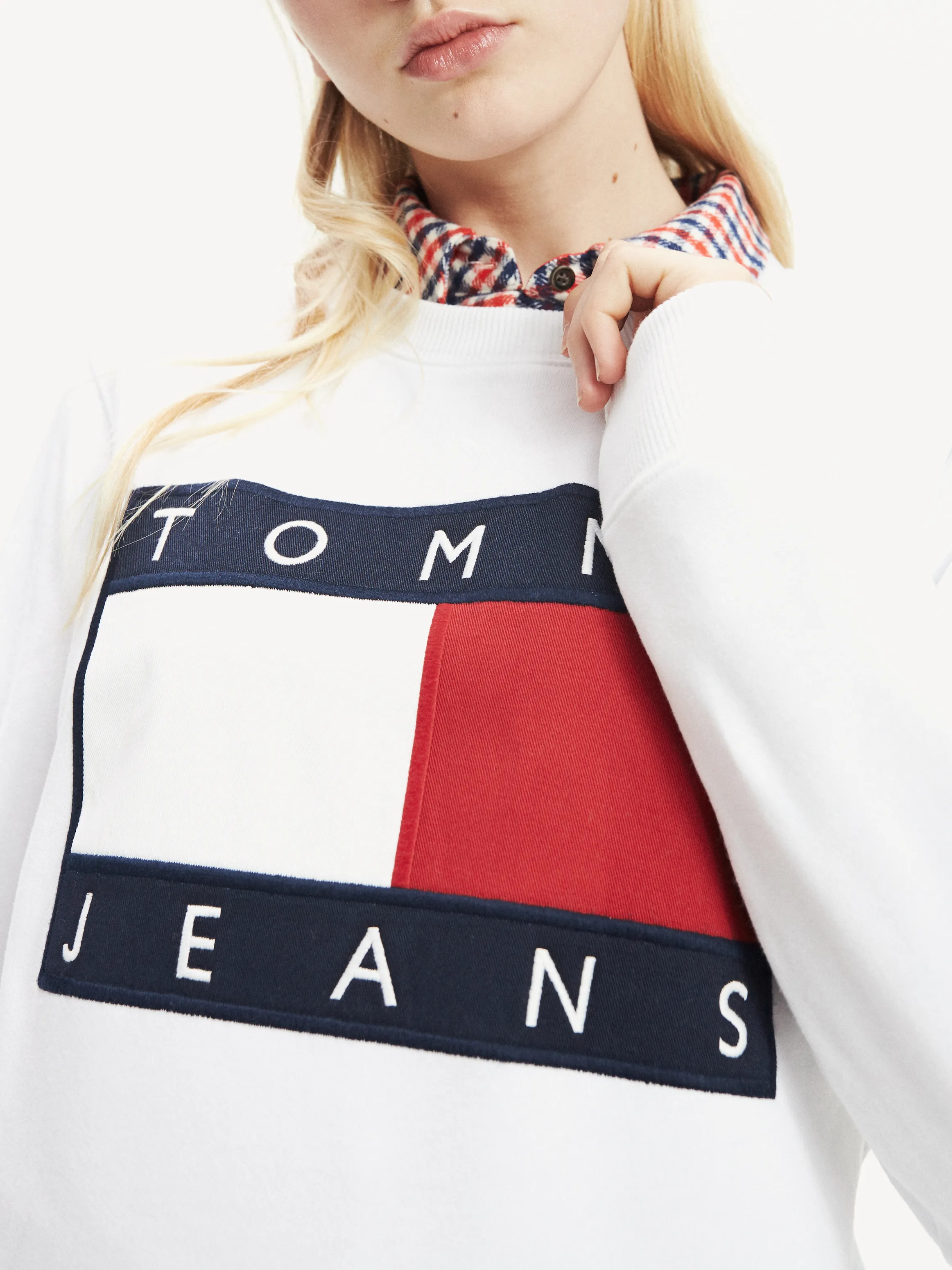 Tommy Flag Cropped Sweatshirt | Hoodies | Tommy Hilfiger