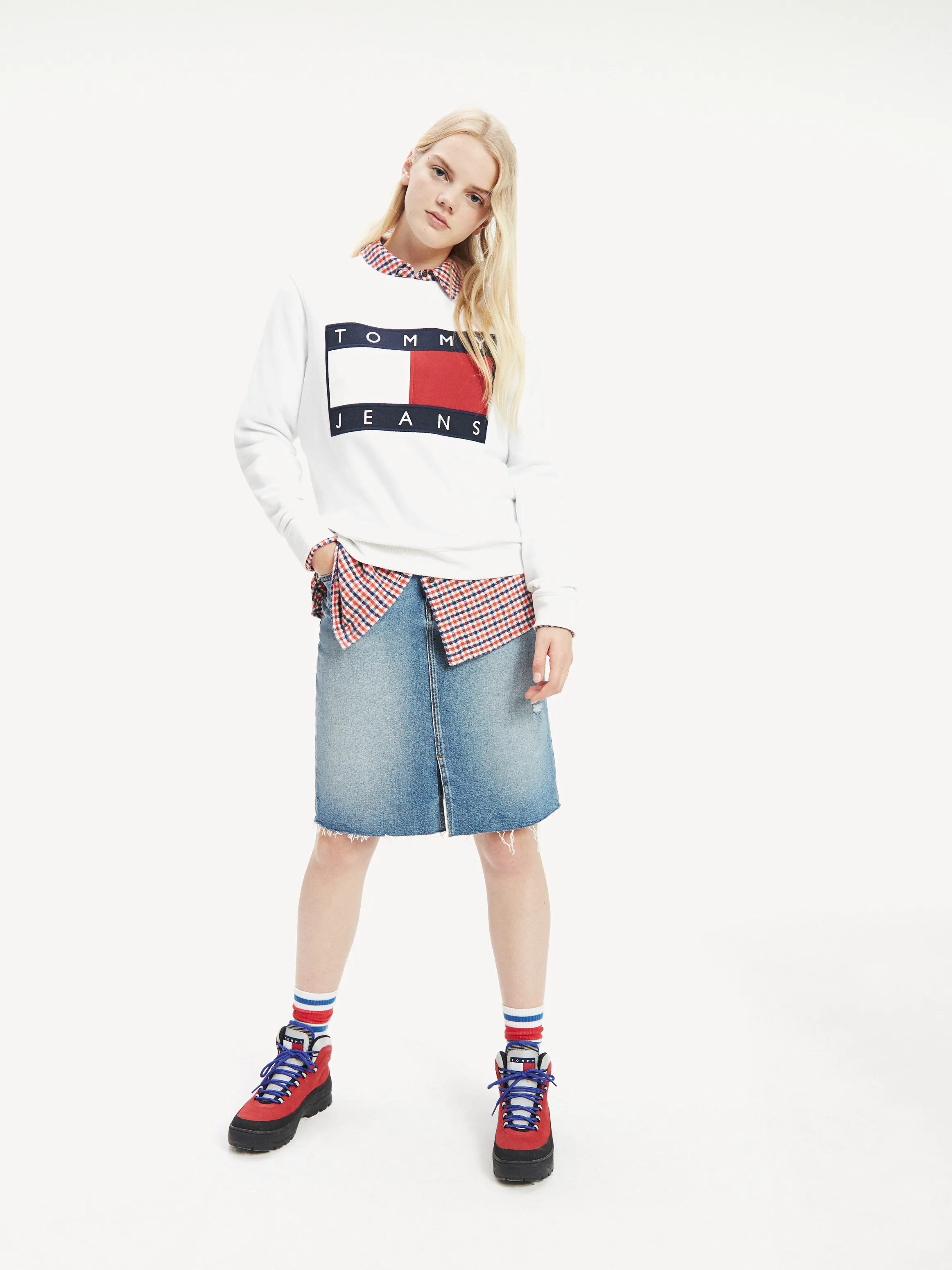 Tommy Flag Cropped Sweatshirt | Hoodies | Tommy Hilfiger