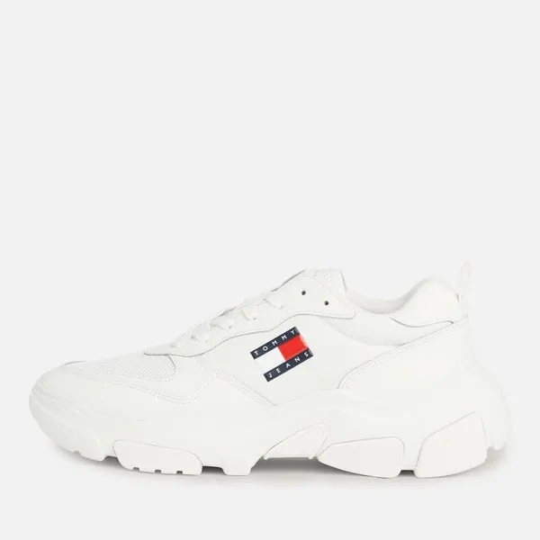 Tommy Jeans Women's Leather and Mesh Running-Style Trainers