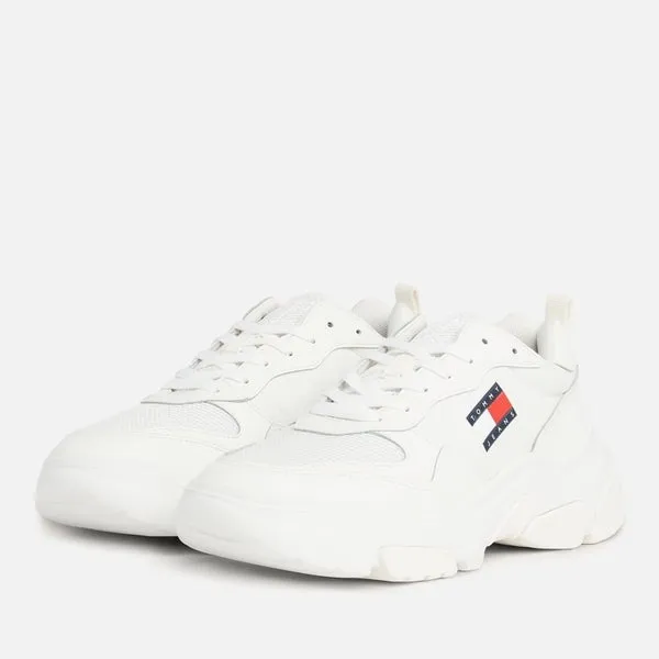 Tommy Jeans Women's Leather and Mesh Running-Style Trainers