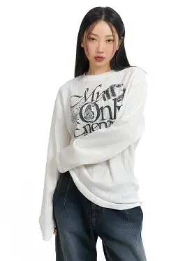 Unisex Graphic Lettering Long Sleeve CM418