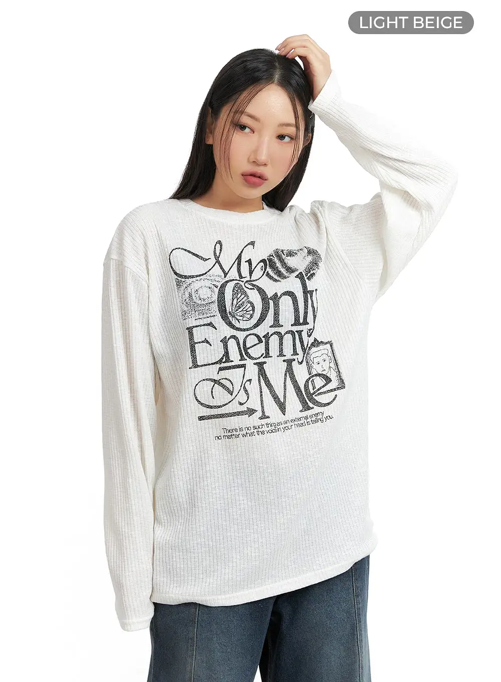 Unisex Graphic Lettering Long Sleeve CM418